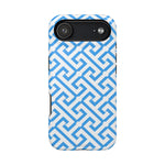 Preppy Blue Geometric MagSafe Compatible Impact Phone Case