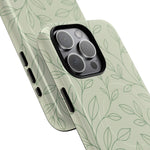 Sage Botanical Leaves Floral iPhone Case | MagSafe - Shamo's
