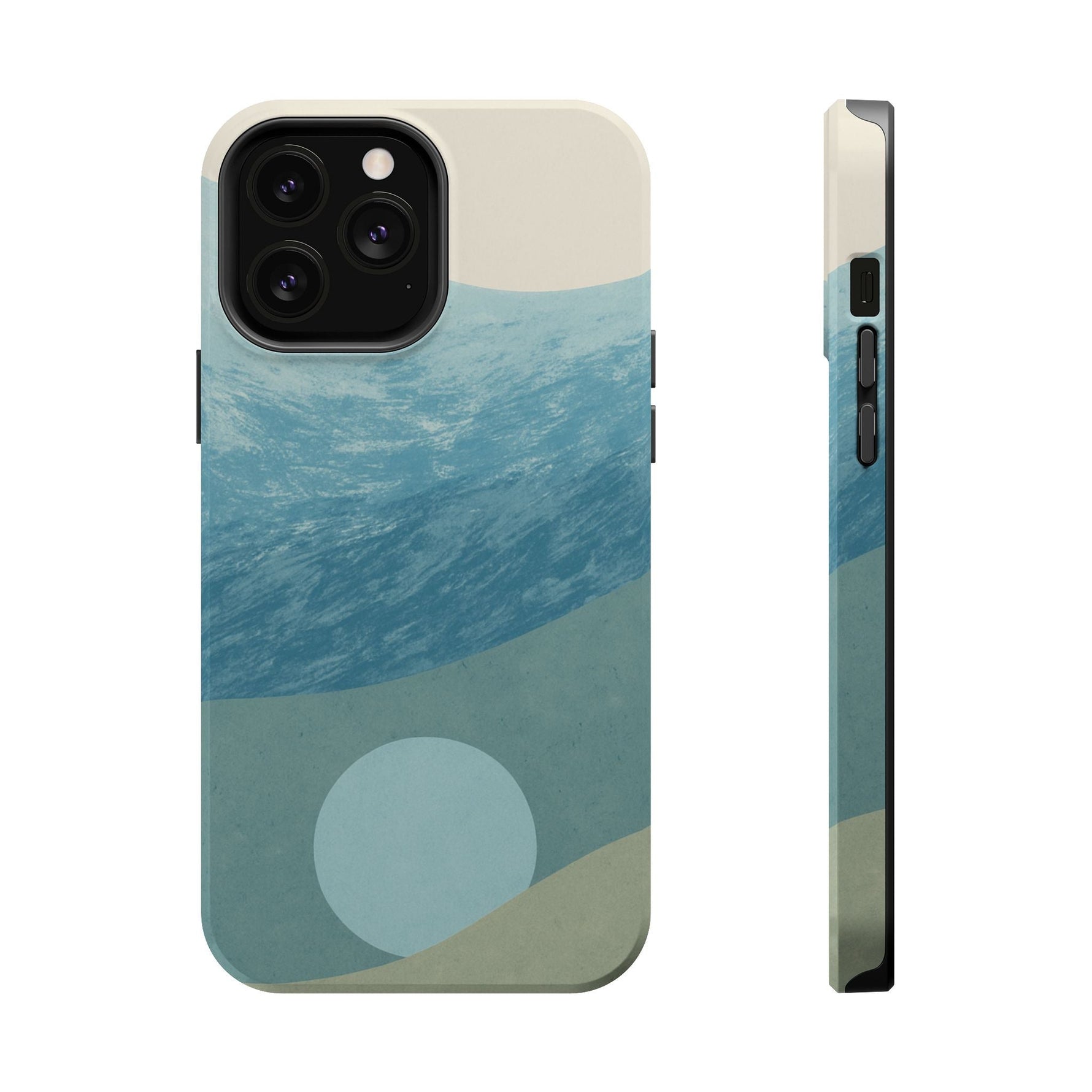 “Calm Over Chaos” Abstract Ocean Wave iPhone Case | MagSafe Compatible  Shamo's iPhone 13 Pro Max / Glossy