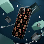 Romantic Teddy Bear Impact-Resistant Phone Case with Heart Design