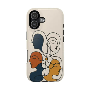 "Connected Lines" Minimalist iPhone Case — MagSafe, Magnetic Impact-Resistant  Shamo's iPhone 17 / Glossy
