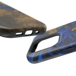 Blue Swirl & Burl Wood Impact iPhone Case | MagSafe compatible  Shamo's