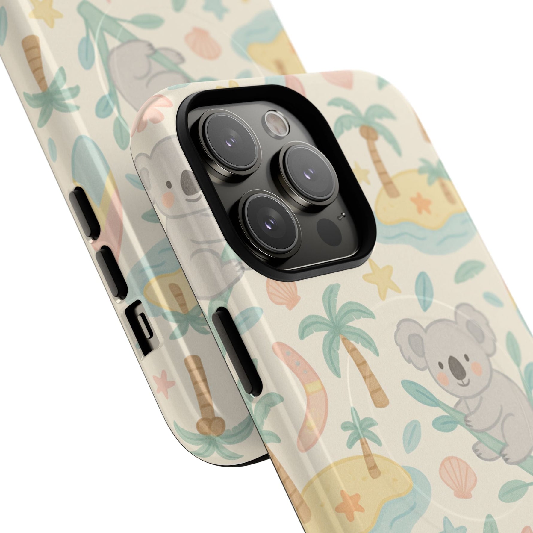 Australia Hand-Drawn Koala Beach iPhone Case — Cute Tropical Palm & Surf Print | with MagSafe  Shamo's