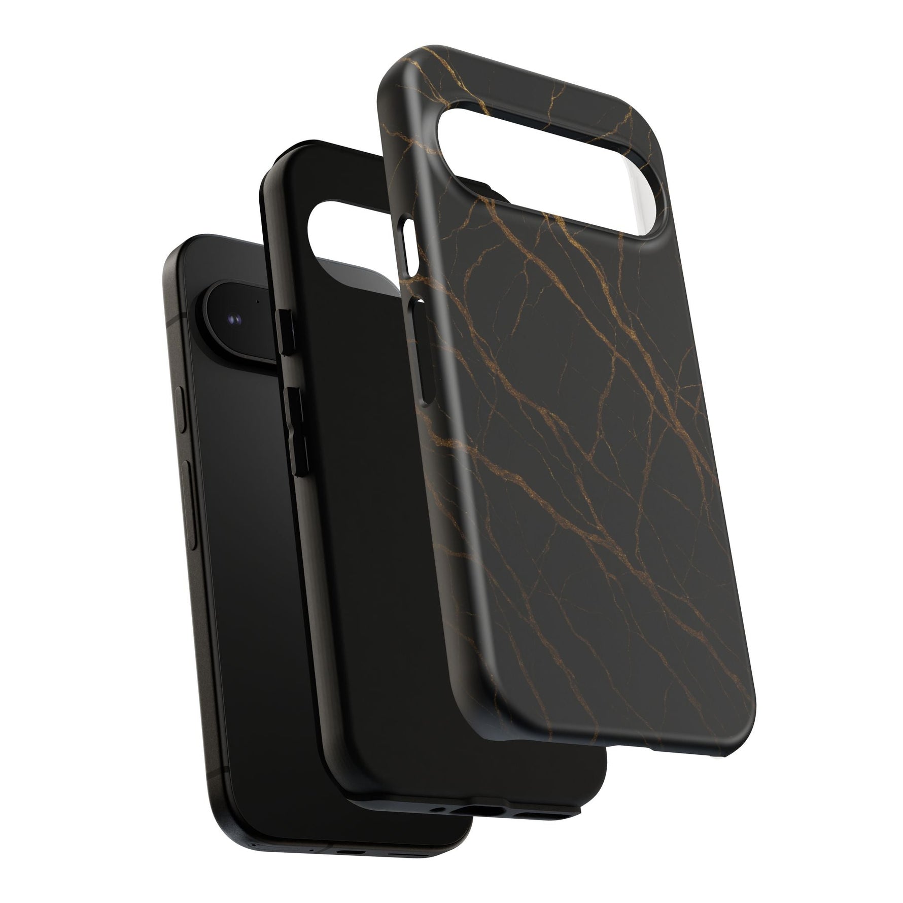Black Marble Tough iPhone Case  Shamo's
