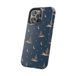 Desert Moon MagSafe Phone Case, glossy square triple-camera Pro model, angled rear view