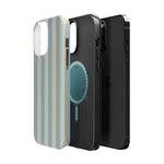 Blue Strips Pattern iPhone Case Compatible with MagSafe - Shamo's