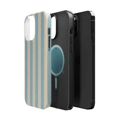 Blue Strips Pattern iPhone Case Compatible with MagSafe