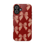 Holiday Red Bow iPhone Case — Impact‑Resistant iPhone Cover with MagSafe compatibility  Shamo's iPhone 16 Plus / Glossy