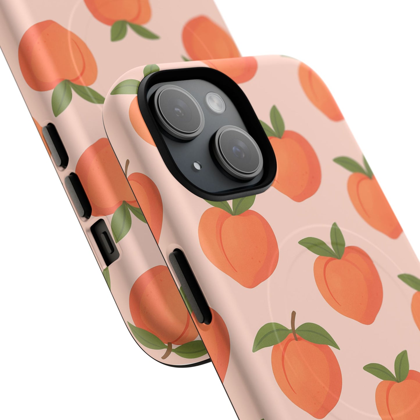 Peach Pattern Fruit Case for iPhone | MagSafe Compatible