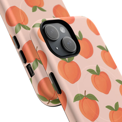 Peach Pattern Fruit Case for iPhone | MagSafe Compatible