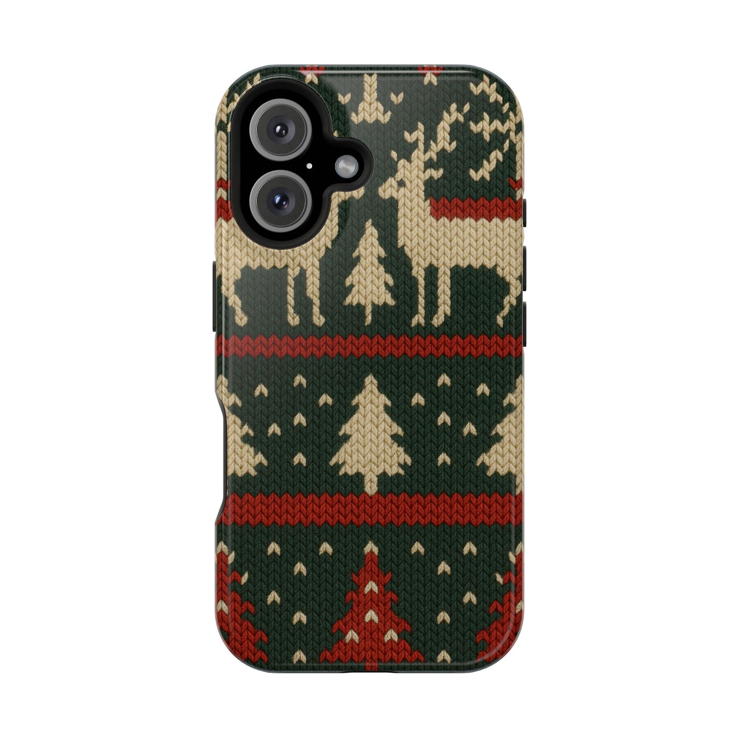 Holiday Reindeer Knit iPhone Case | compatible with MagSafe