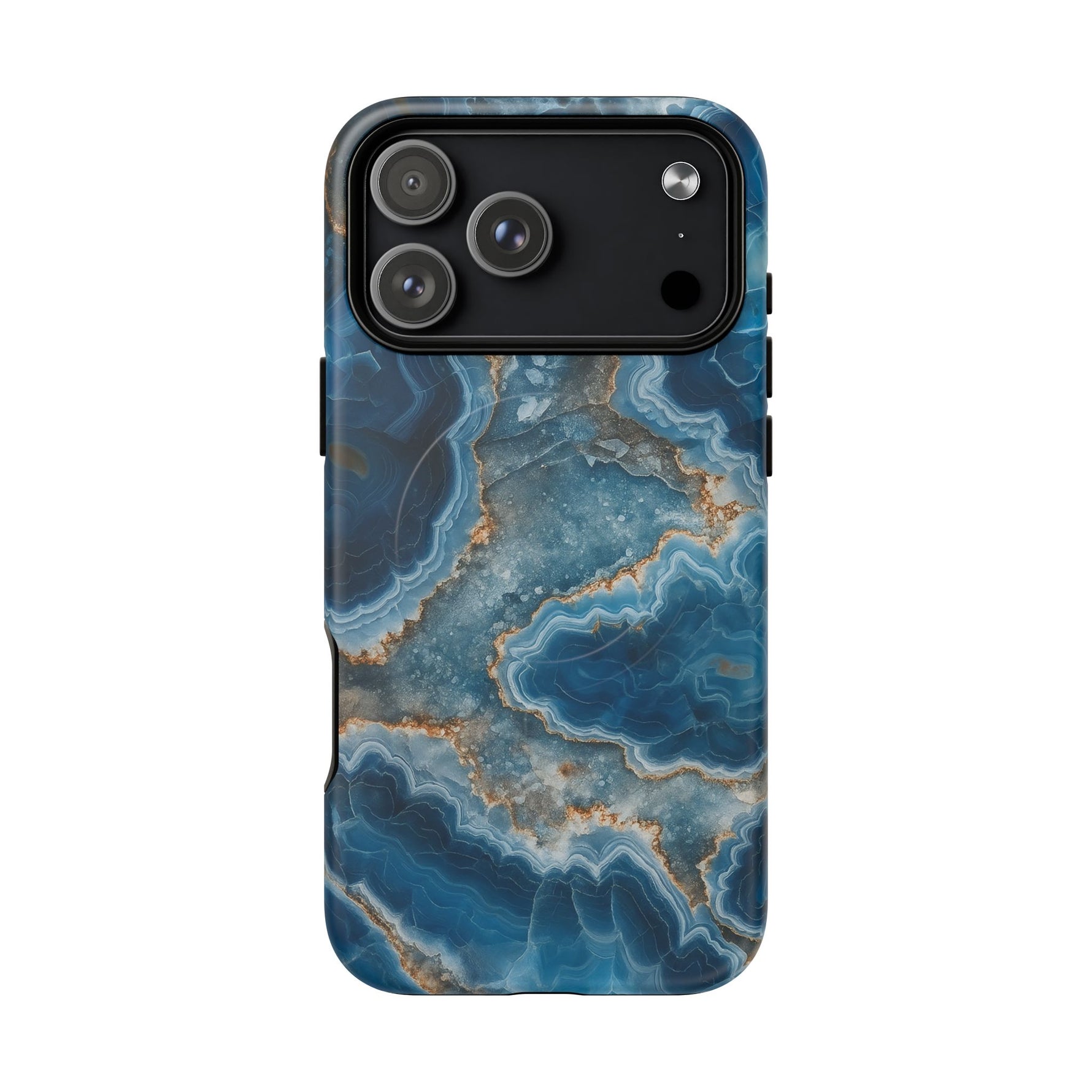 Blue Agate Marble iPhone Case —with MagSafe - Shamo's
