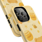 Cute Honey Teddy Bear iPhone Case — Yellow Bee & Honey Pot Design with MagSafe  Shamo's