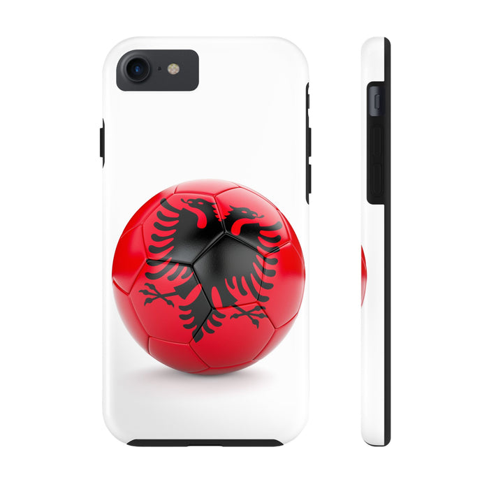 Tough Phone Cases with Albanian soccer flag