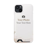 Funda para teléfono personalizable con tarjetero | Añade tu propia foto y texto