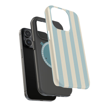 Blue Strips Pattern iPhone Case Compatible with MagSafe