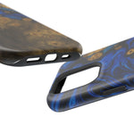 Blue Swirl & Burl Wood Impact iPhone Case | MagSafe compatible  Shamo's