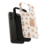 Teddy Berry Cozy Strawberry Pattern iPhone Case with MagSafe  Shamo's