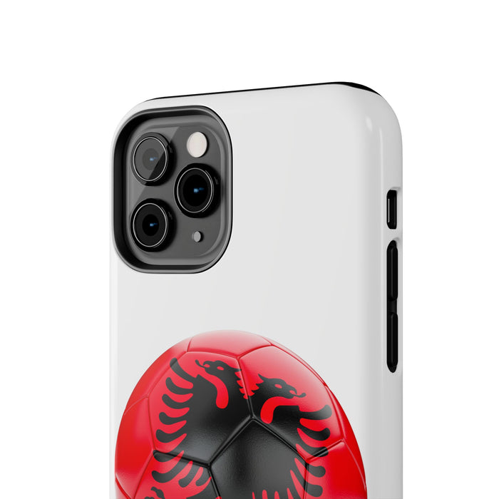 Tough Phone Cases with Albanian soccer flag