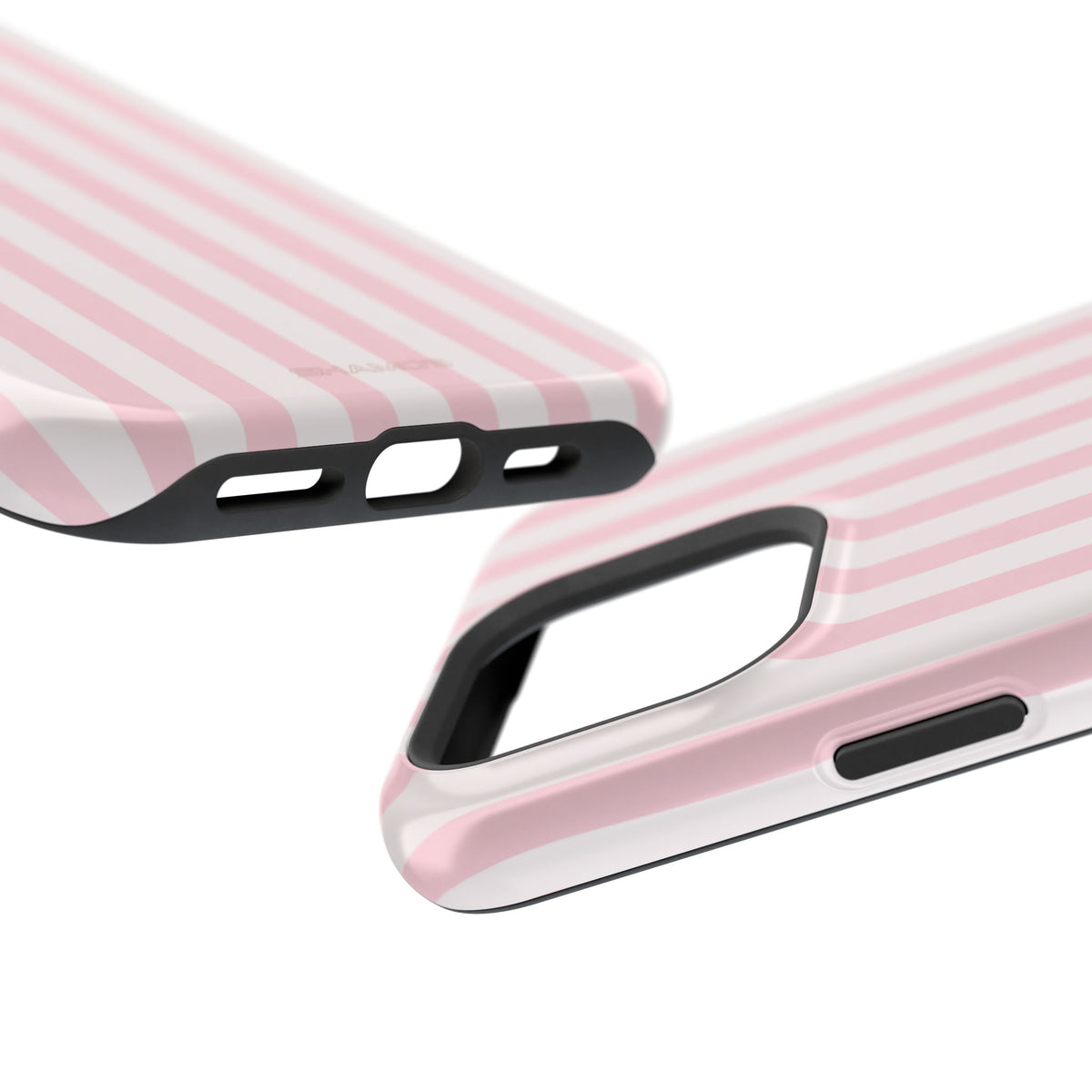 Stoßfeste Handyhülle mit pinkfarbenen Streifen | MagSafe