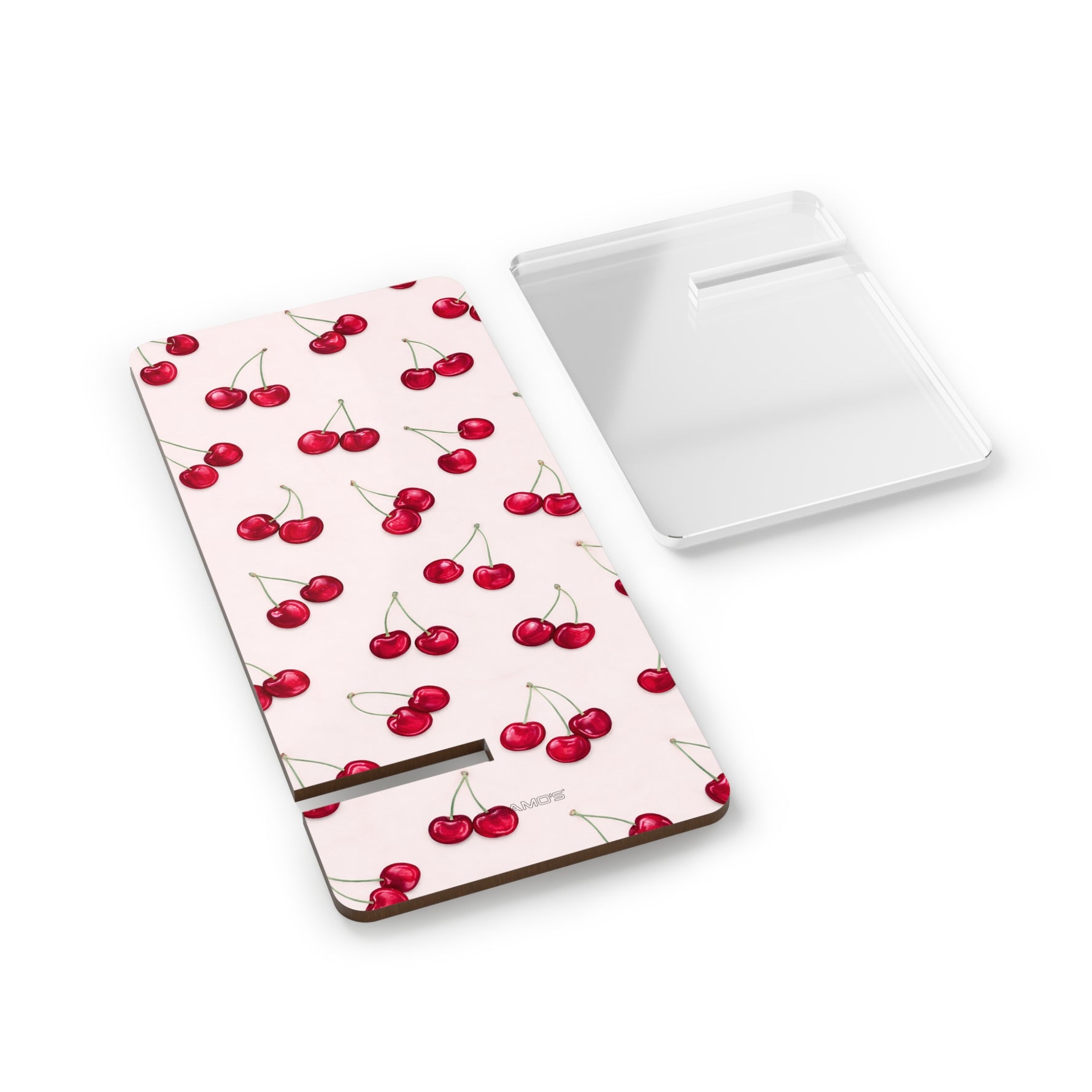 Cherry Pattern Phone Stand — Foldable Mobile Display Stand for Smartphones - 2.8" x 5.9" / Glossy - Shamo's