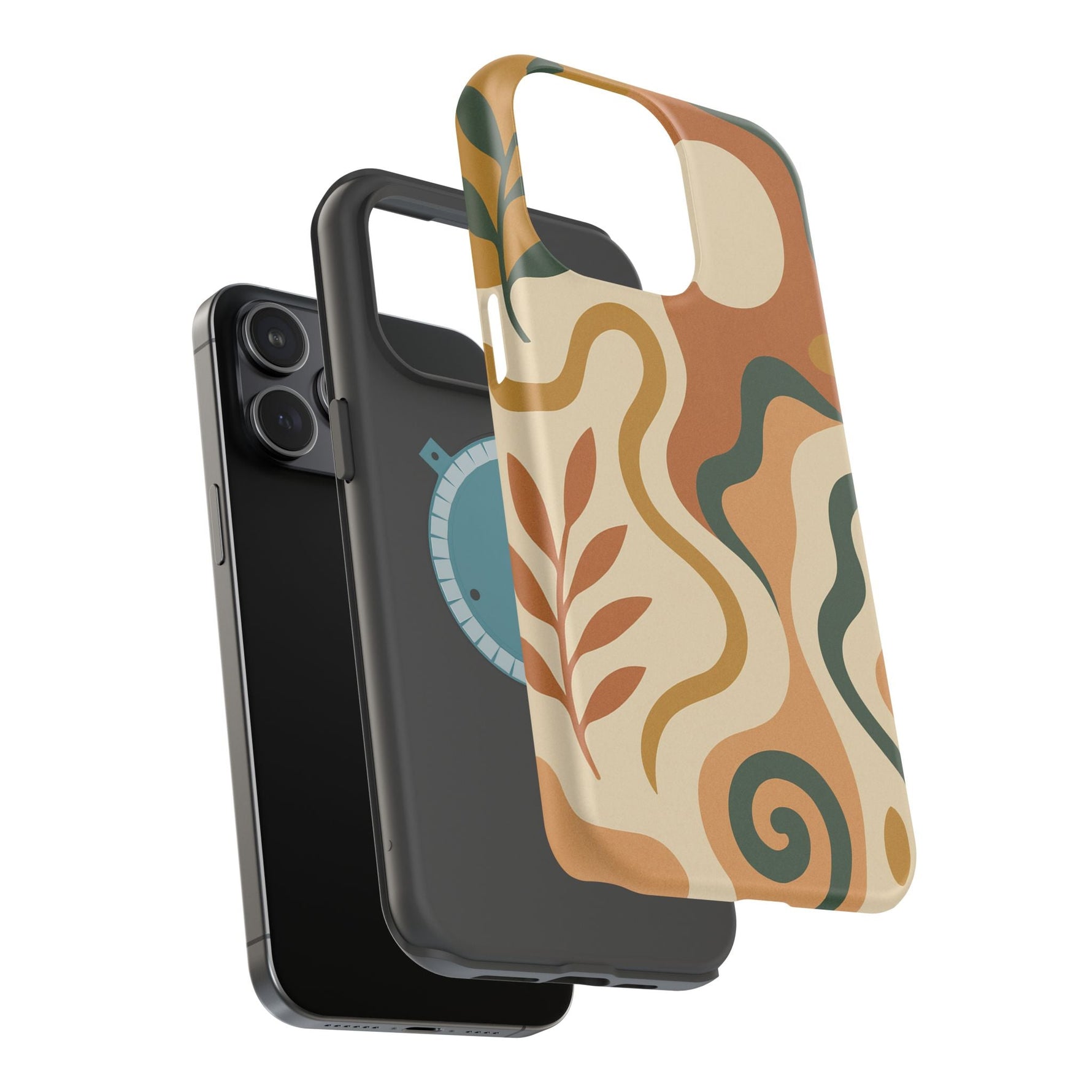Abstract Earth-Tone Impact iPhone Case — MagSafe  Shamo's