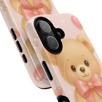 Ribbon Teddy Bear Love iPhone Case with MagSafe