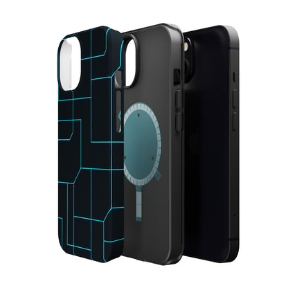 Neon Grid Magnetic Impact-Resistant iPhone Case | MagSafe compatible  Shamo's