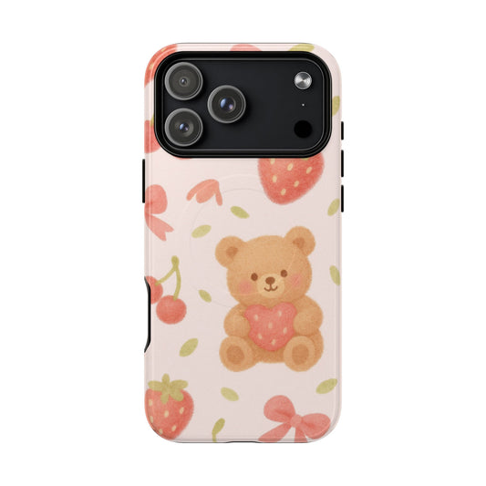 Teddy Berry Basket Friends iPhone Case with MagSafe - Shamo's