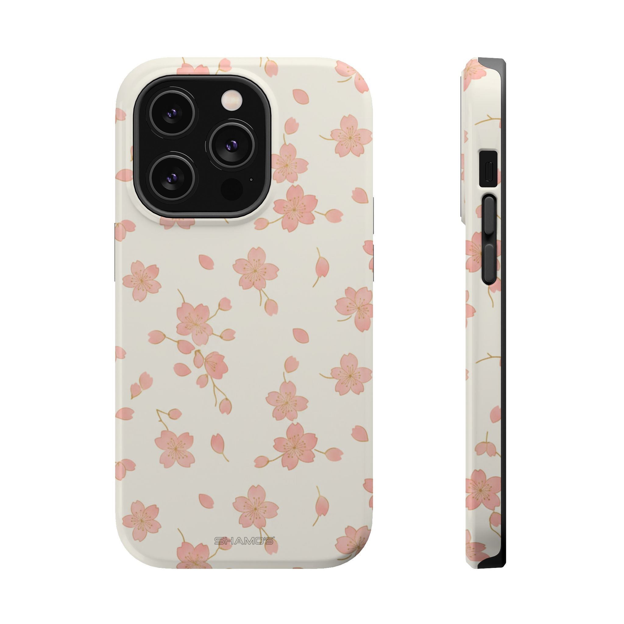 Floral Cherry Blossom Magnetic Phone Case with MagSafe - iPhone 14 Pro / Glossy - Shamo's