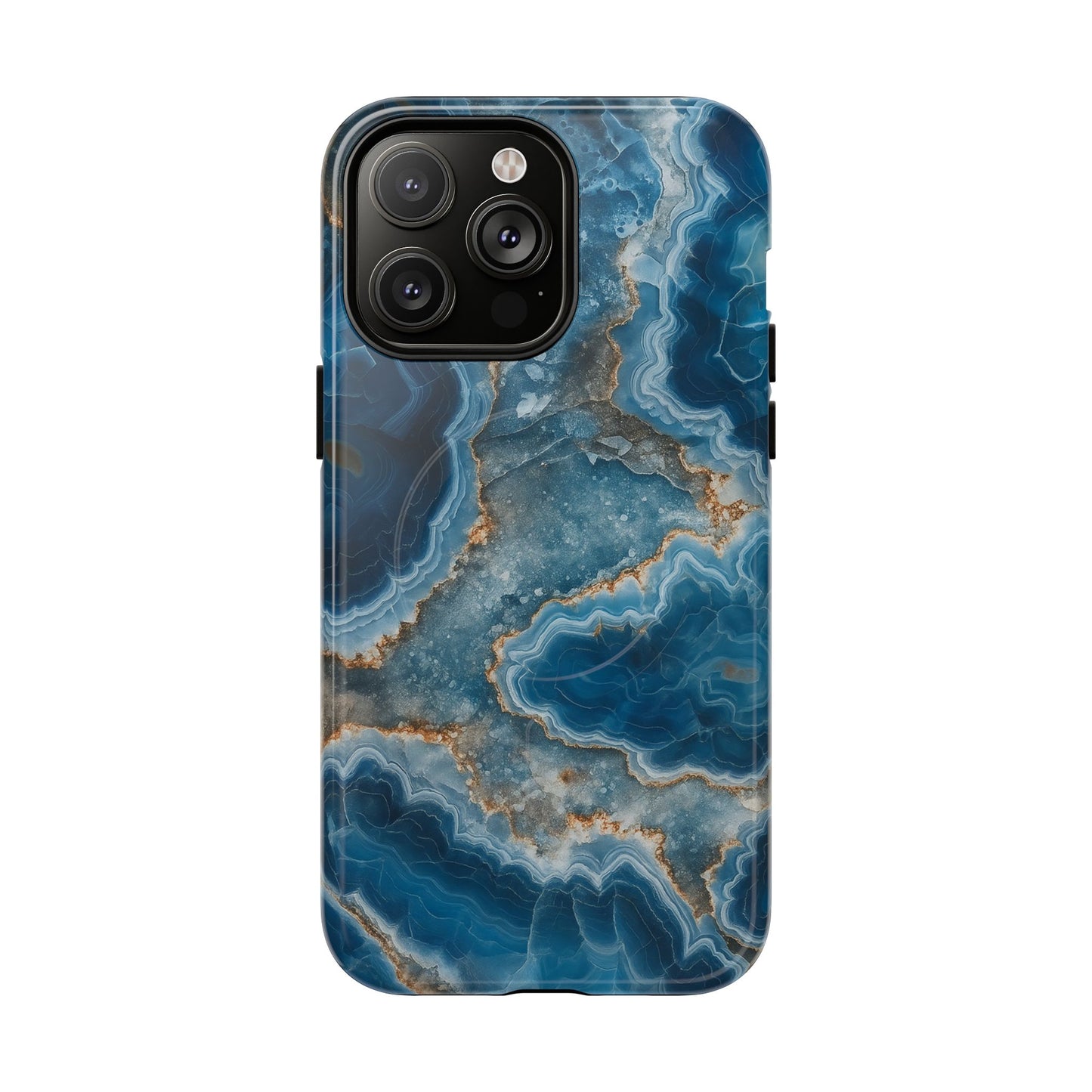 Blue Agate Marble iPhone Case —with MagSafe - Shamo's