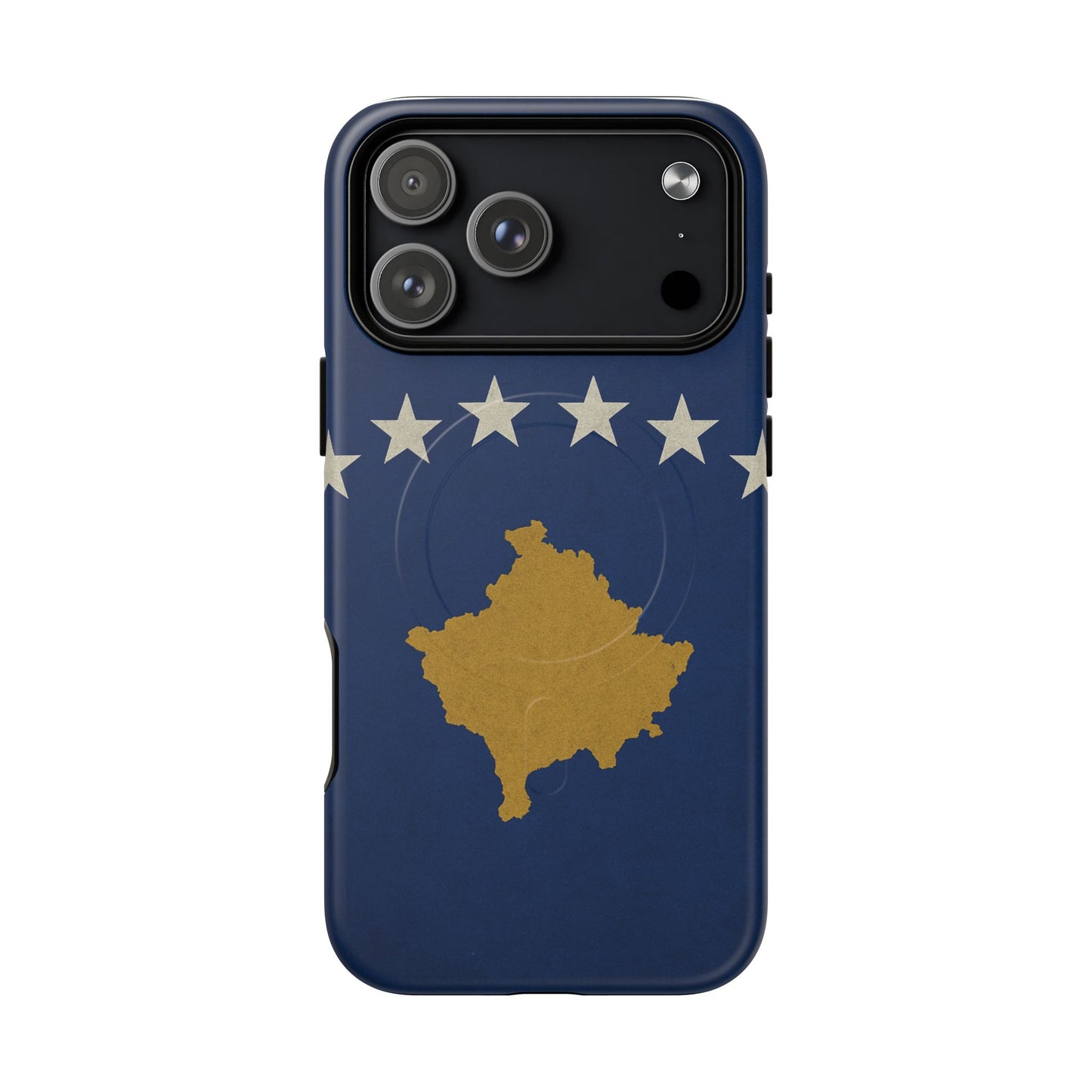 Kosovo Flag Tough iPhone Case — Navy Blue Stars & Gold Map (MagSafe compatible)  Shamo's iPhone 17 Pro Max / Matte