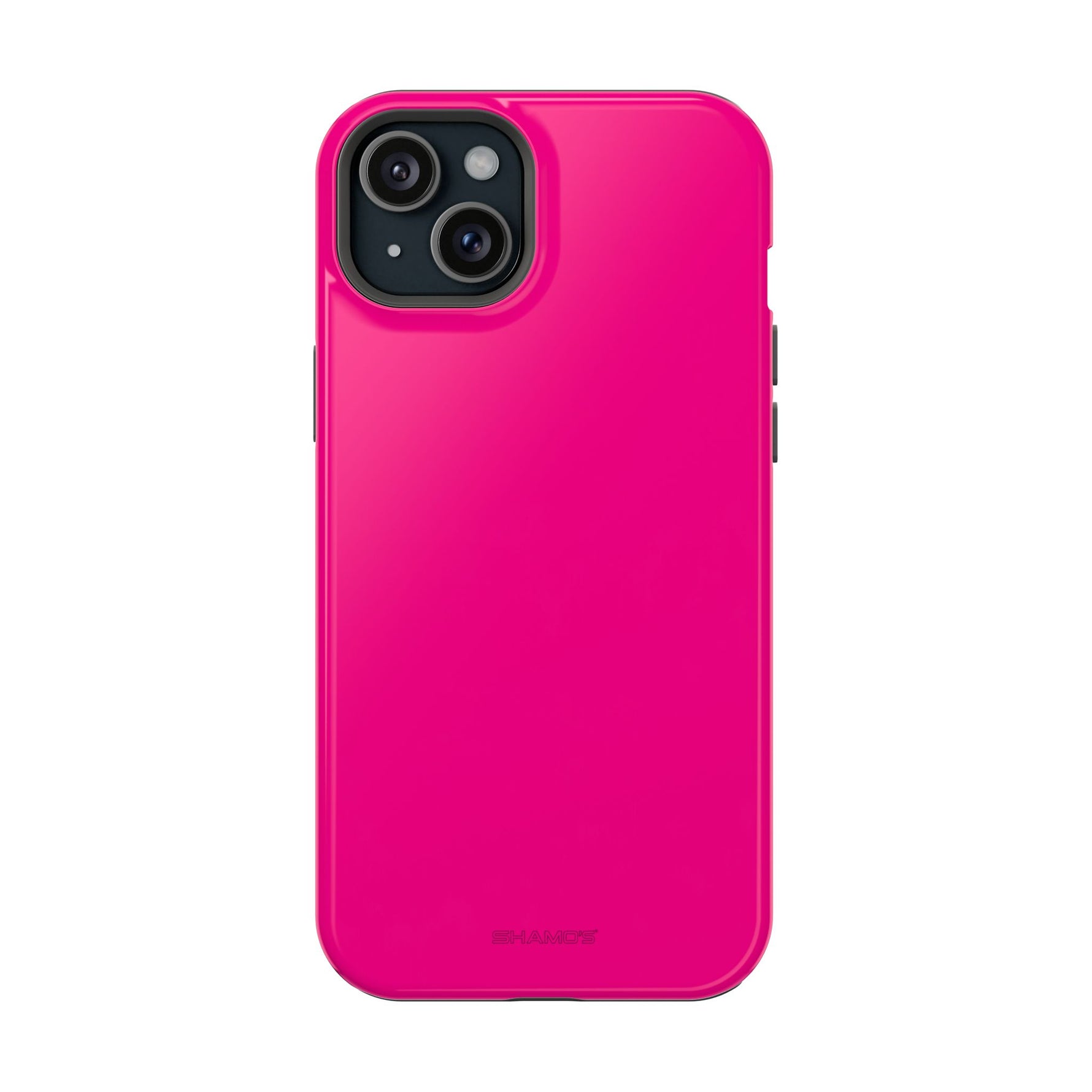 Neon Pink MagSafe Compatible Impact-Resistant Phone Case Hot Pink