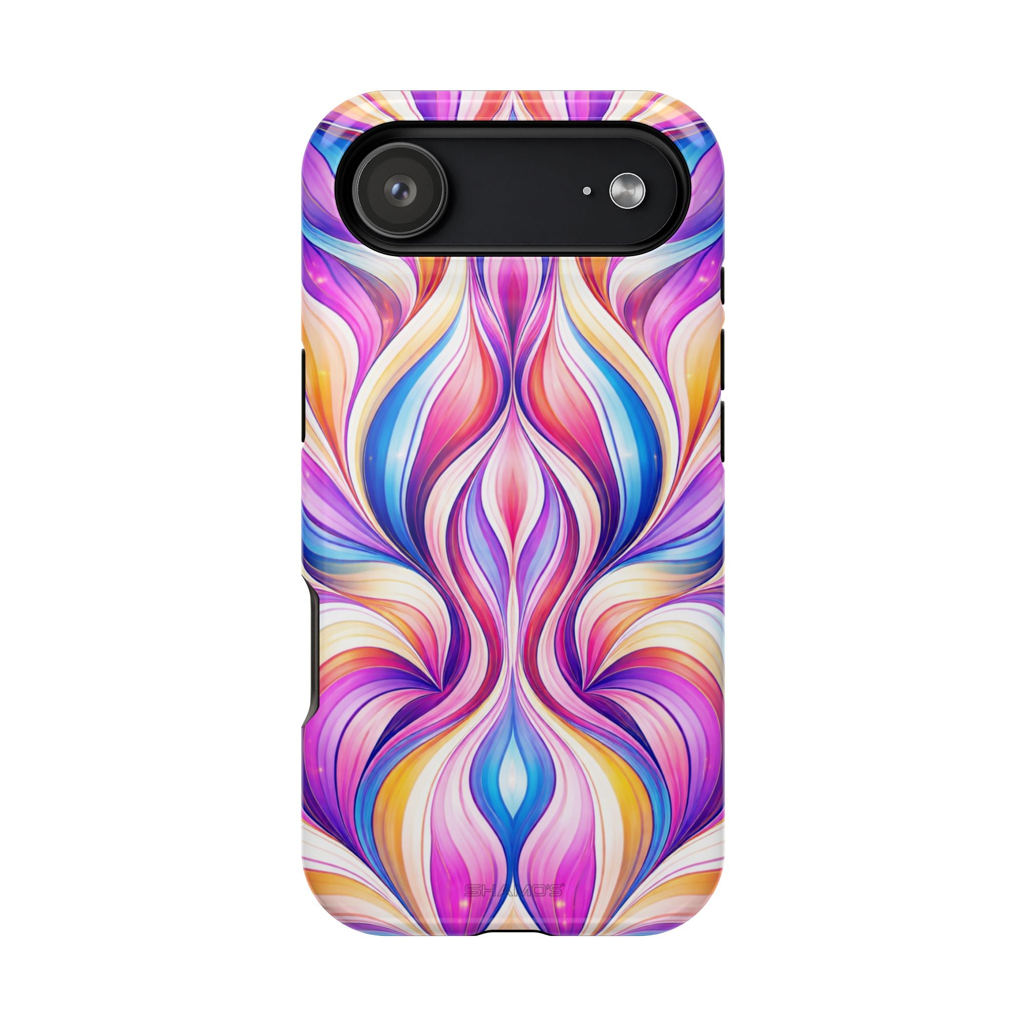 Colorful Abstract Swirl Magnetic Impact iPhone Case | MagSafe - iPhone 17 Air / Glossy - Shamo's