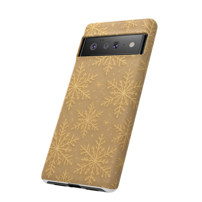 Golden Snowflake Holiday iPhone Case