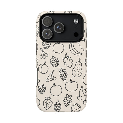 Fruit Pattern Tough iPhone Case | Compatible with MagSafe