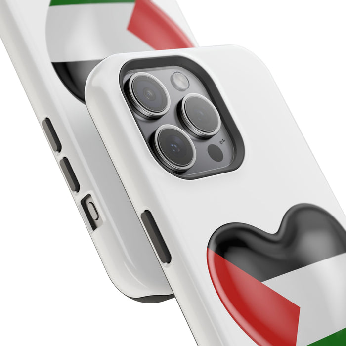 MagSafe Tough Cases with Palestinian flag in heart shape