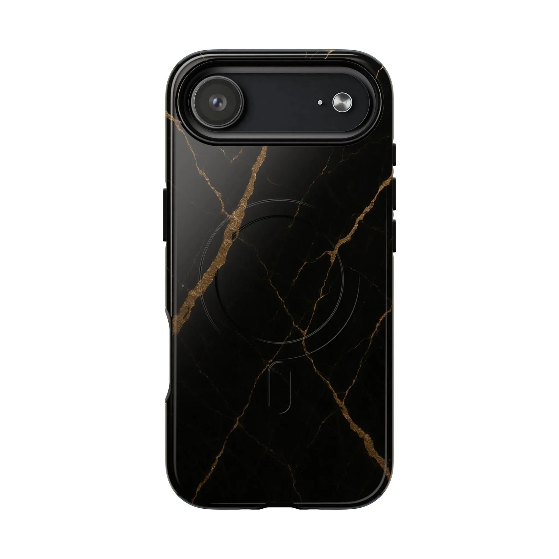 Black & Gold Marble iPhone Case with MagSafe - Shamo's