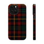 Plaid Impact-Resistant iPhone Case — Red Green Tartan Holiday Theme with MagSafe  Shamo's iPhone 14 Pro Max / Glossy