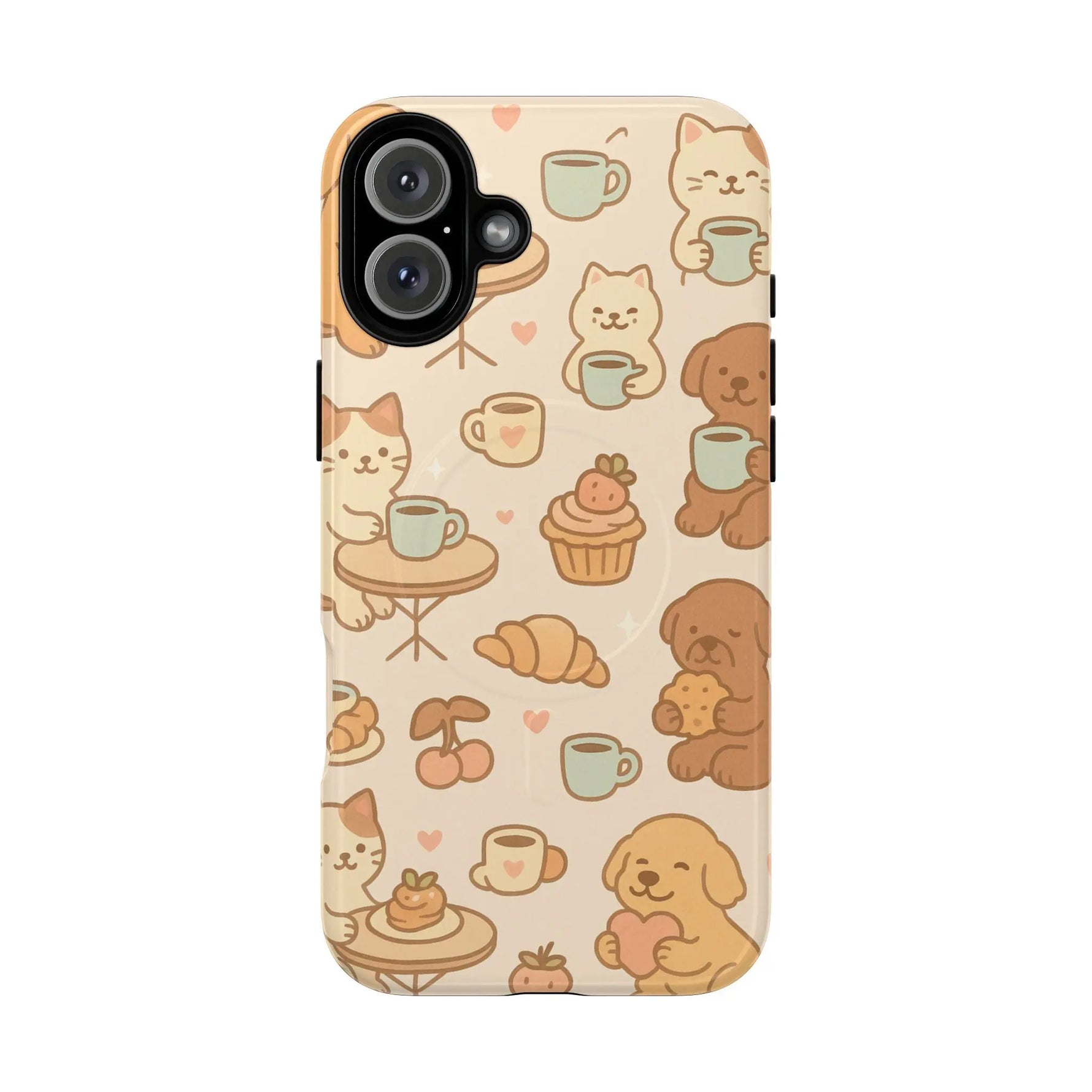 Coffee Cats & Dogs Phone Case with MagSafe - Shamo's