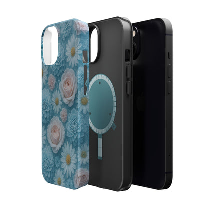 Frozen Floral Rose & Daisy Impact iPhone Case | MagSafe compatible  Shamo's