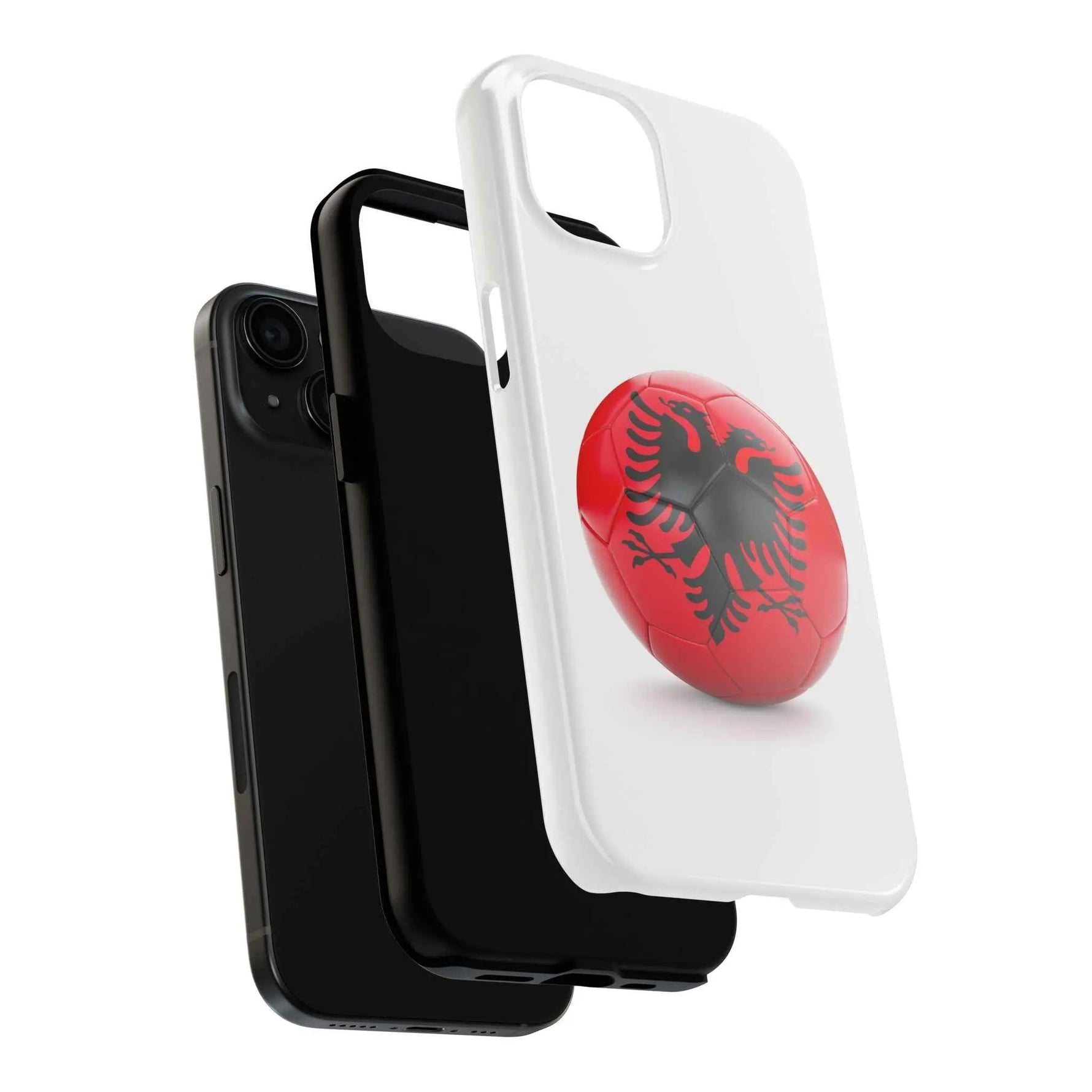 Tough Phone Cases with Albanian soccer flag