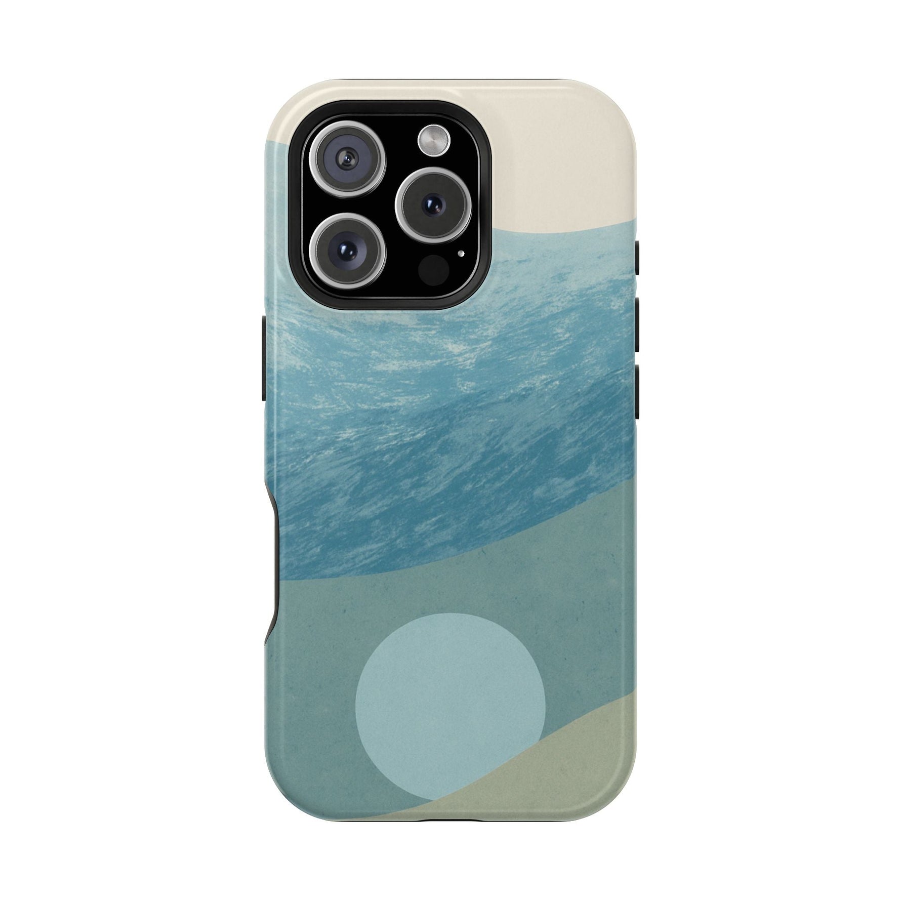 “Calm Over Chaos” Abstract Ocean Wave iPhone Case | MagSafe Compatible  Shamo's iPhone 16 Pro / Glossy