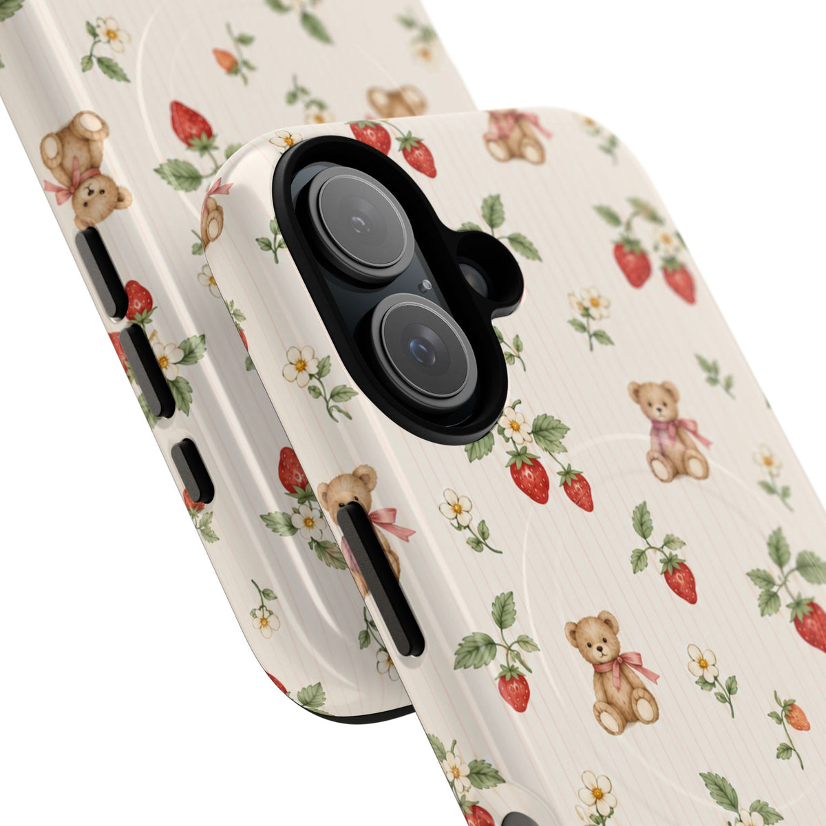 Strawberry Teddy iPhone Case with MagSafe