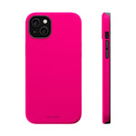 Neon Pink MagSafe Compatible Impact-Resistant Phone Case Hot Pink