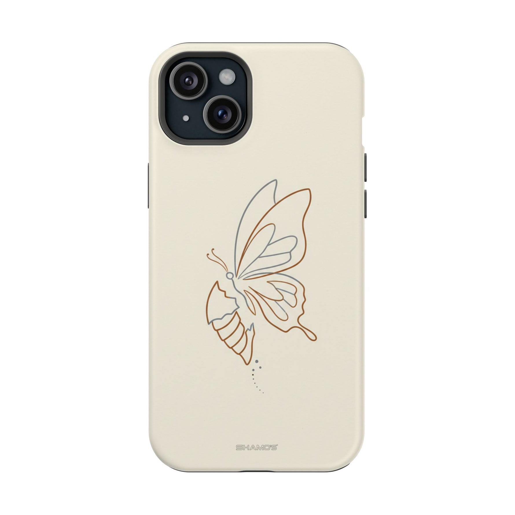 Butterfly Transformation from Caterpillar Minimalist Magnetic Impact-Resistant Phone Case with Magsafe