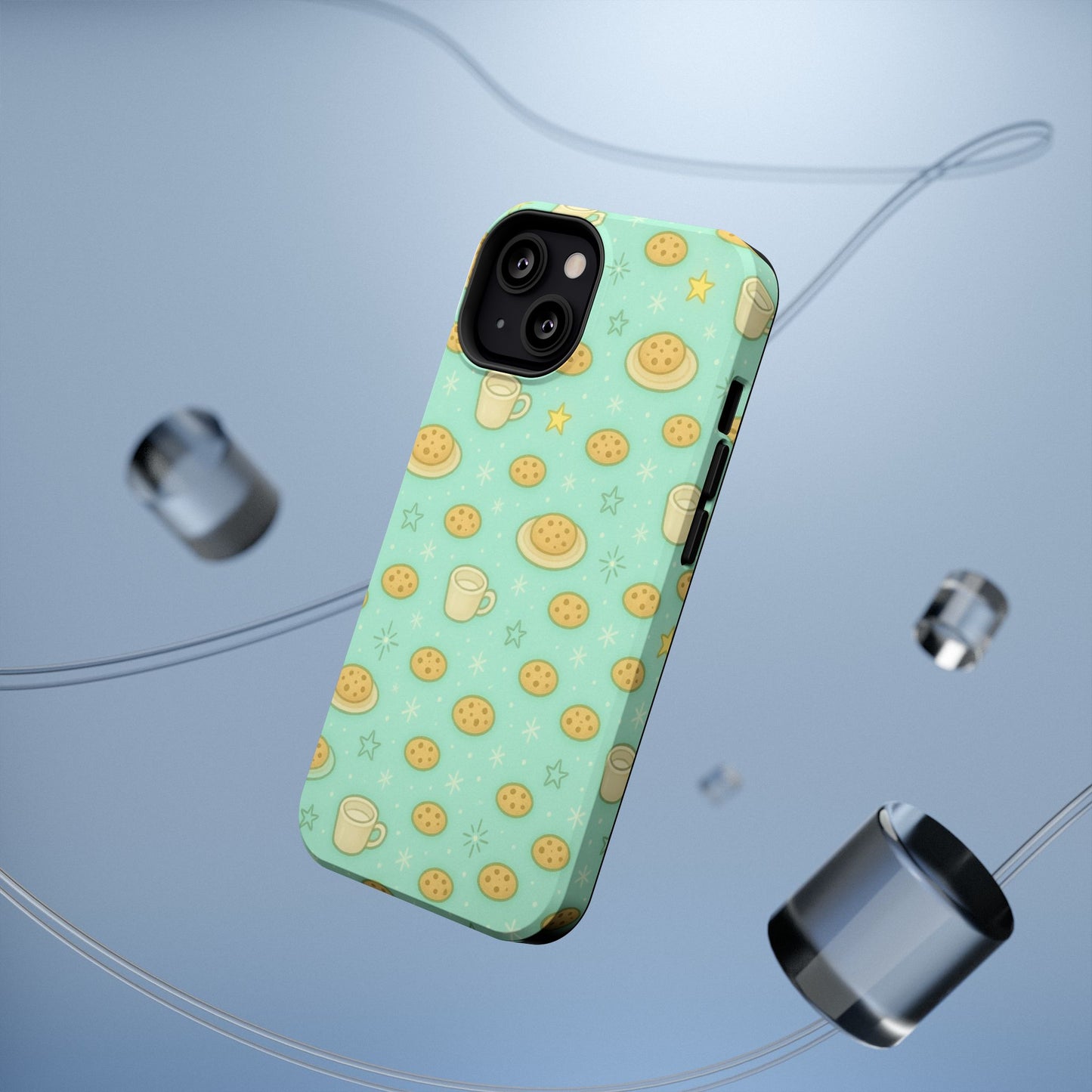 Cookie & Coffee Pattern Tough iPhone Case — Impact-Resistant