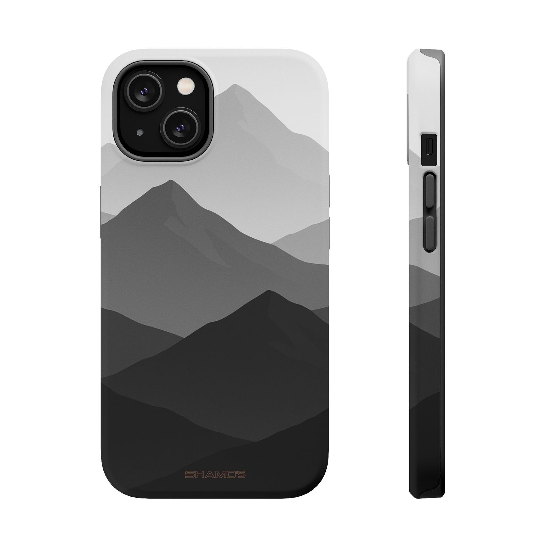 Monochrome Mountain Design iPhone Case | MagSafe