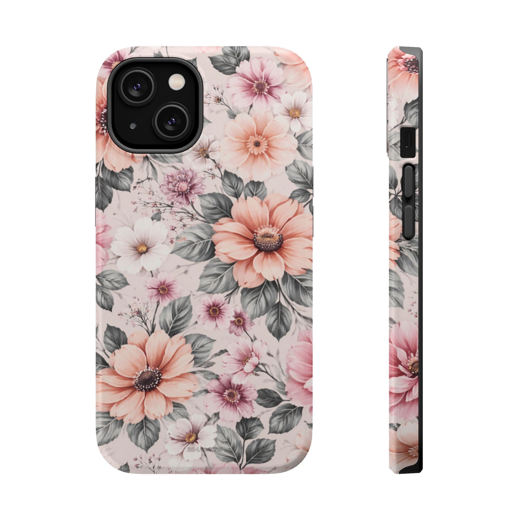 Floral Impact-Resistant Magnetic Phone Case