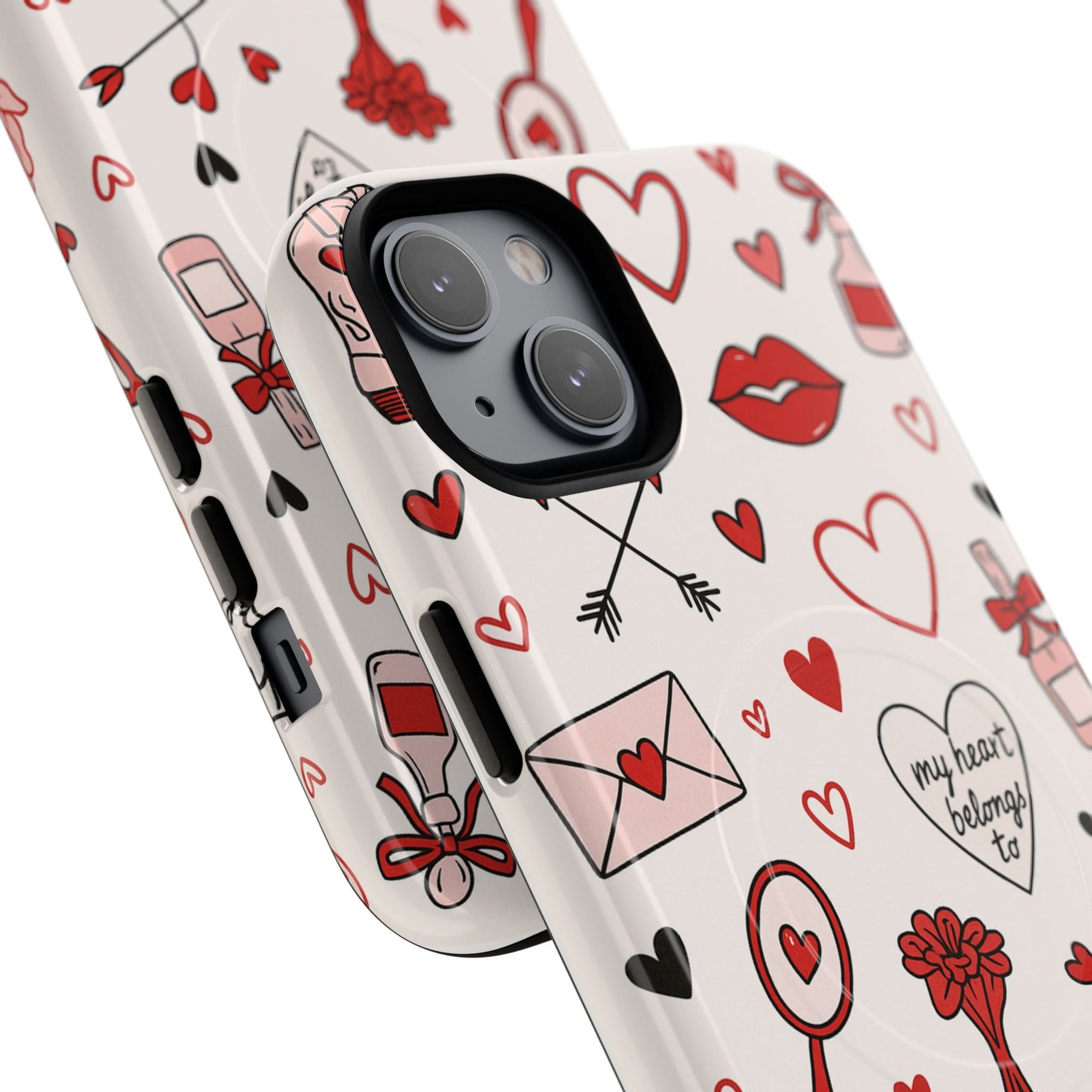 Romantic Love Doodle Tough iPhone Case (